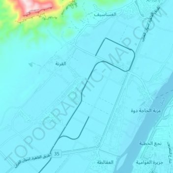 Al Baairat Village topographic map, elevation, terrain