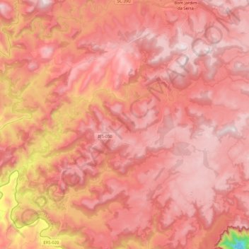 Rio Capivaras topographic map, elevation, terrain