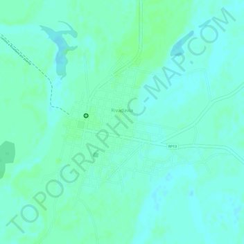 Rivadavia topographic map, elevation, terrain