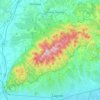 Park prirode Medvednica topographic map, elevation, terrain