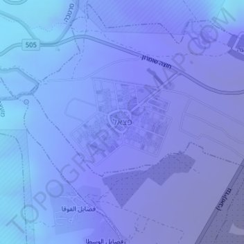 Fatsael topographic map, elevation, terrain