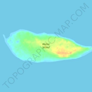 Walter Island topographic map, elevation, terrain