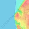 Carolles Plage topographic map, elevation, terrain
