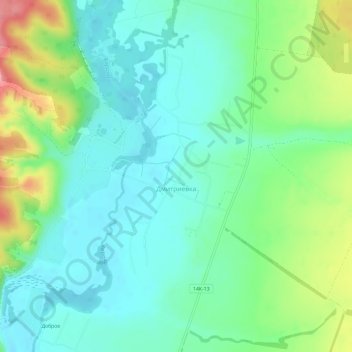 Дмитриевка topographic map, elevation, terrain