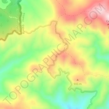 Picos de Aroche topographic map, elevation, terrain