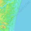 Rio Itaúnas topographic map, elevation, terrain
