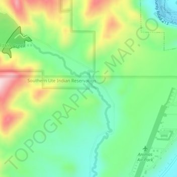 Basin Creek topographic map, elevation, terrain