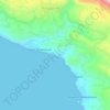 Balos Beach topographic map, elevation, terrain