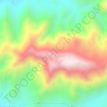 fuego topographic map, elevation, terrain
