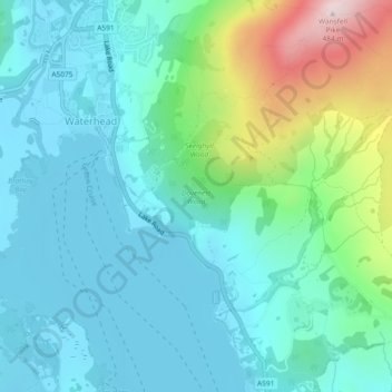 Dovenest Wood topographic map, elevation, terrain