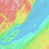 Fleuve Saint-Laurent topographic map, elevation, terrain