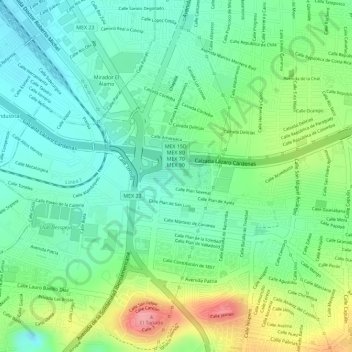 Bosque Urbano Tlaquepaque topographic map, elevation, terrain