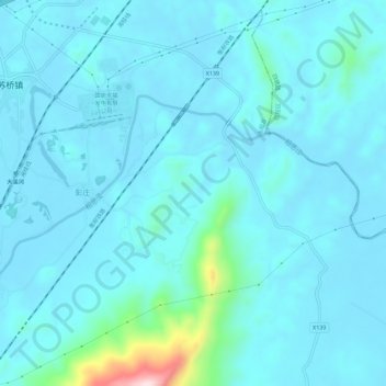 相思江 topographic map, elevation, terrain