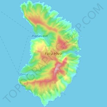 Fatu Iva topographic map, elevation, terrain