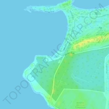 Jaws Beach topographic map, elevation, terrain