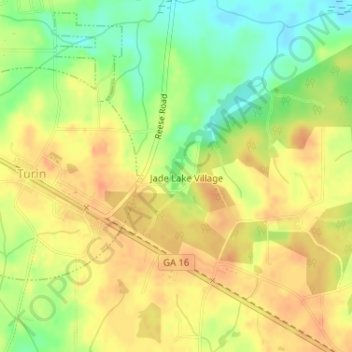 Jade Lake topographic map, elevation, terrain