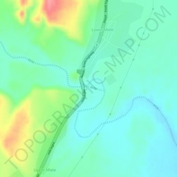 Mille topographic map, elevation, terrain