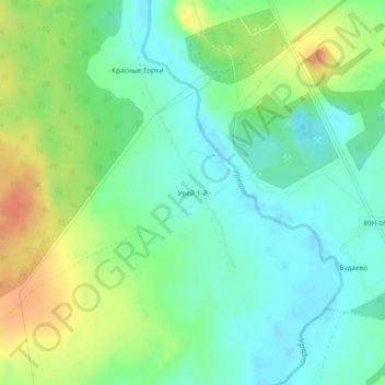 Урей 1-й topographic map, elevation, terrain