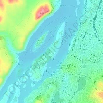 Elephantine Island topographic map, elevation, terrain