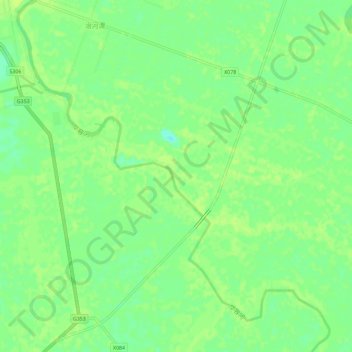 华容河 topographic map, elevation, terrain