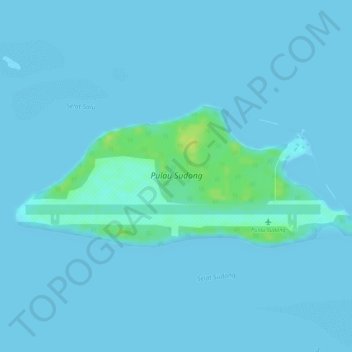 Pulau Sudong topographic map, elevation, terrain