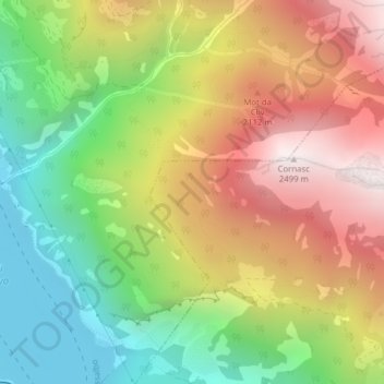Li Piani topographic map, elevation, terrain
