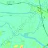 西枝江 topographic map, elevation, terrain