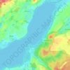 Malchiner See topographic map, elevation, terrain