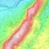 Le Salève topographic map, elevation, terrain