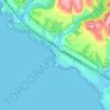 Panther Beach topographic map, elevation, terrain