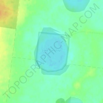 Lake Carchap topographic map, elevation, terrain