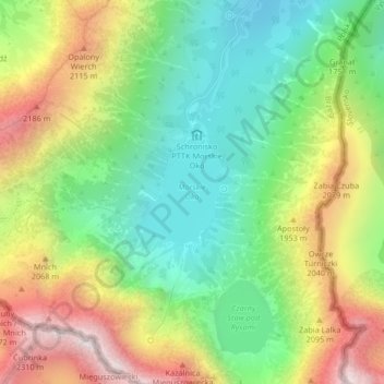 Meerauge topographic map, elevation, terrain
