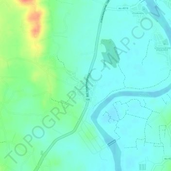 Ban Nong Khan topographic map, elevation, terrain