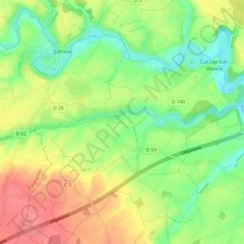 Le Saint-Germier topographic map, elevation, terrain