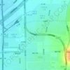 净月中央公园 topographic map, elevation, terrain