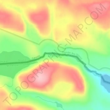 Fan Lake topographic map, elevation, terrain