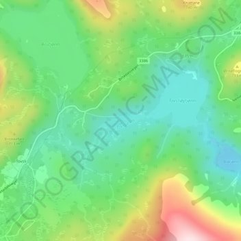 Sandane topographic map, elevation, terrain