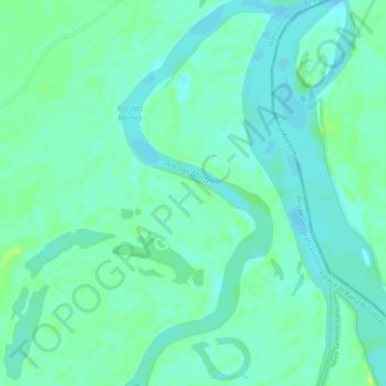 Rio das Mortes topographic map, elevation, terrain
