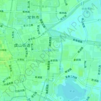 枫泾 topographic map, elevation, terrain
