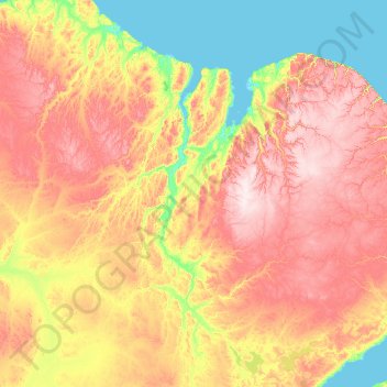 Aulavik National Park topographic map, elevation, terrain
