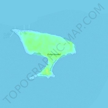 Omadal Island topographic map, elevation, terrain