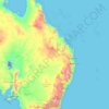Gran Cordillera Divisoria topographic map, elevation, terrain