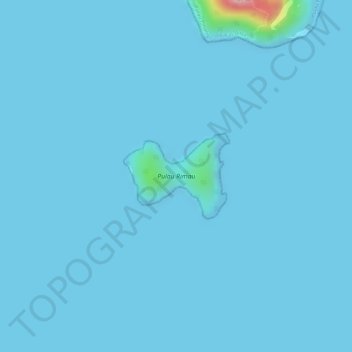 Pulau Rimau topographic map, elevation, terrain
