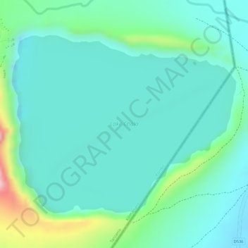 Lake Chala topographic map, elevation, terrain