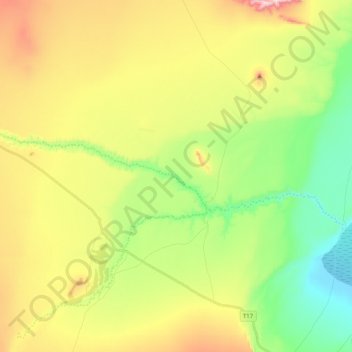 Oldupai Gorge topographic map, elevation, terrain