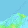 Dorado del Mar Beach topographic map, elevation, terrain