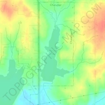 Chandler Lake topographic map, elevation, terrain