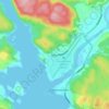 Kjevik topographic map, relief map, elevations map