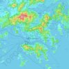 Kowloon topographic map, relief map, elevations map