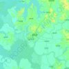 Poyang topographic map, elevation, relief